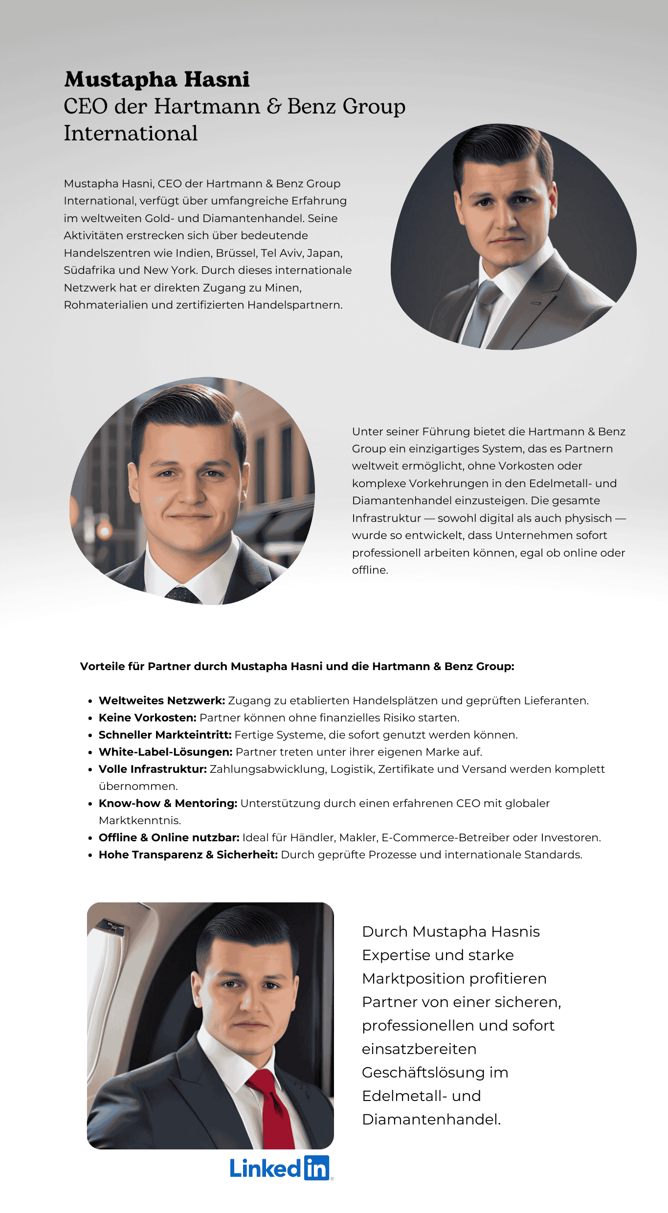 Mustapha Hasni – CEO der Hartmann & Benz Group International