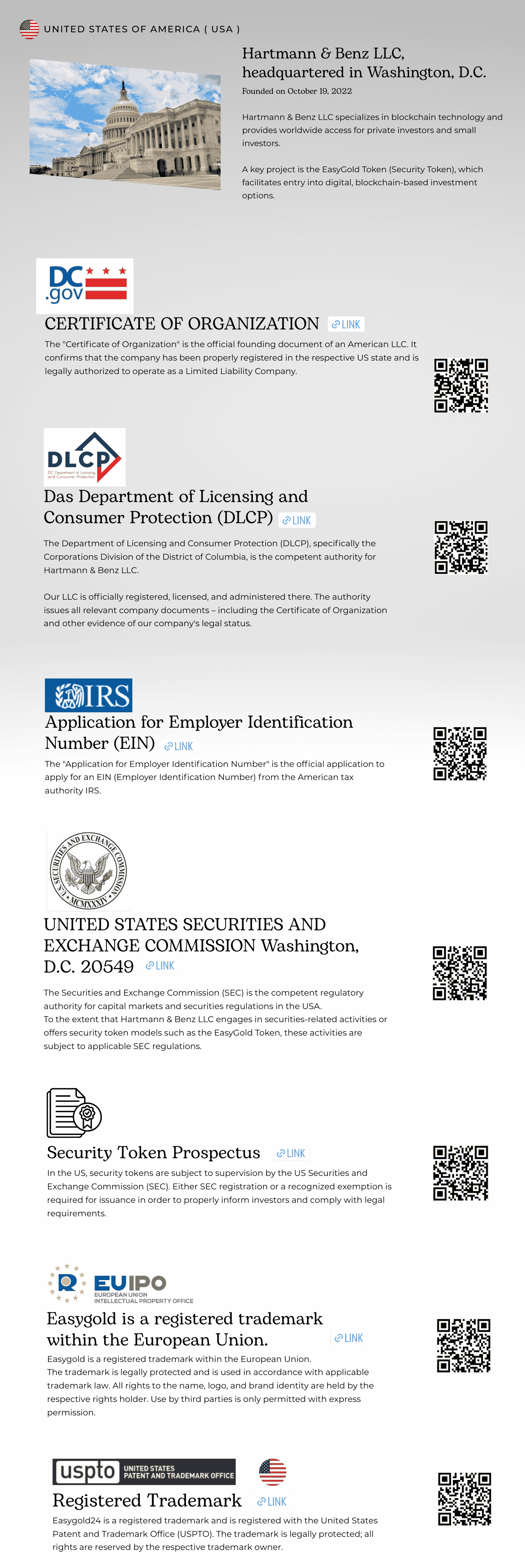 USA – Hartmann & Benz LLC, Washington D.C.