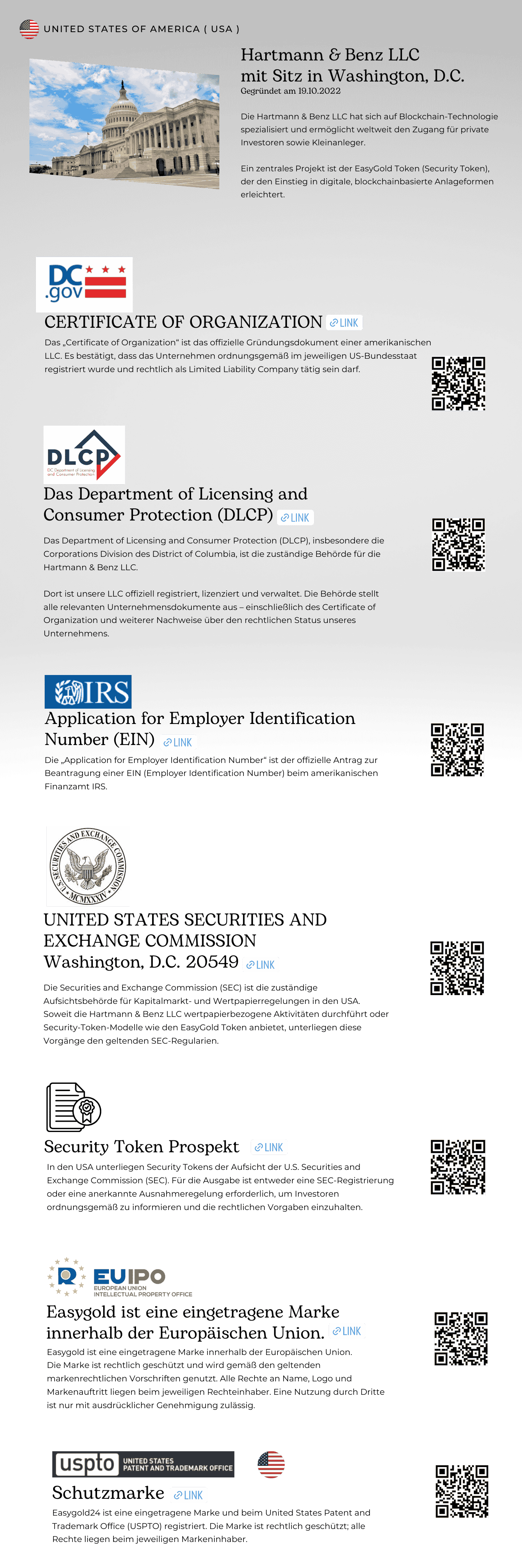 USA – Hartmann & Benz LLC, Washington D.C.