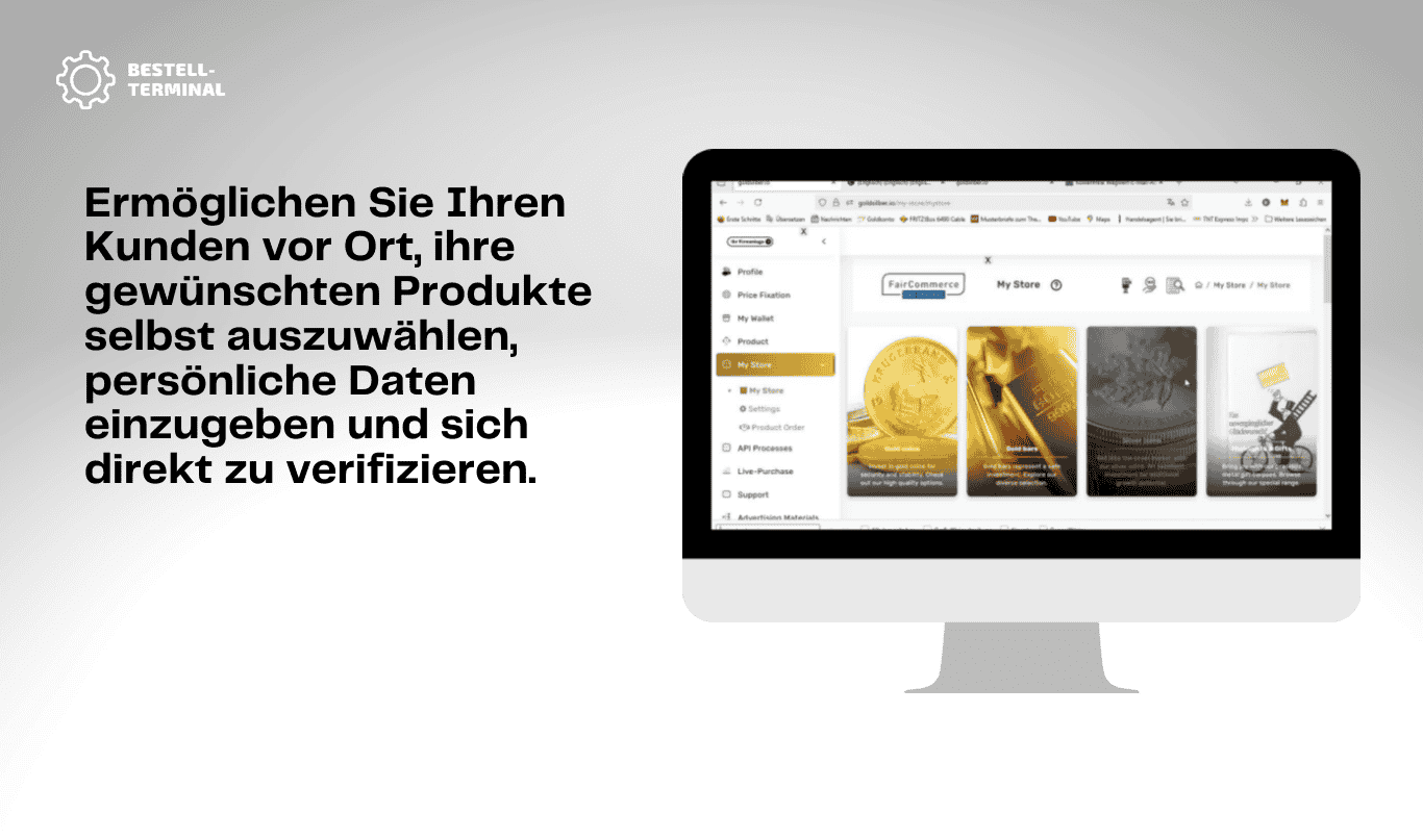 Bestellterminal – Ermöglichen Sie Ihren Kunden vor Ort, Produkte auszuwählen, Daten einzugeben und sich zu verifizieren