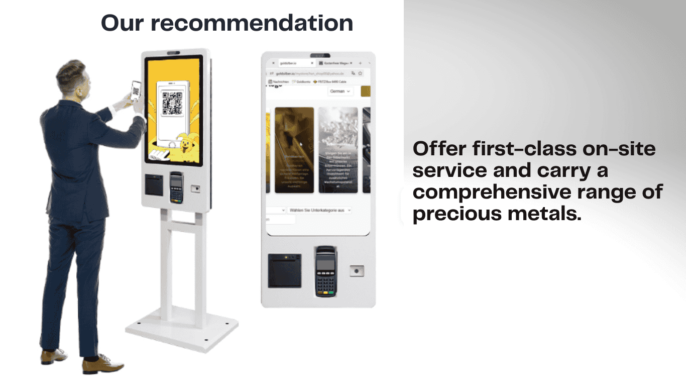 Our Recommendation - Offer first-class on-site service and carry a comprehensive range of precious metals