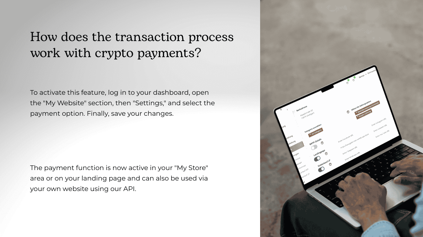 Crypto Payment Dashboard Processing