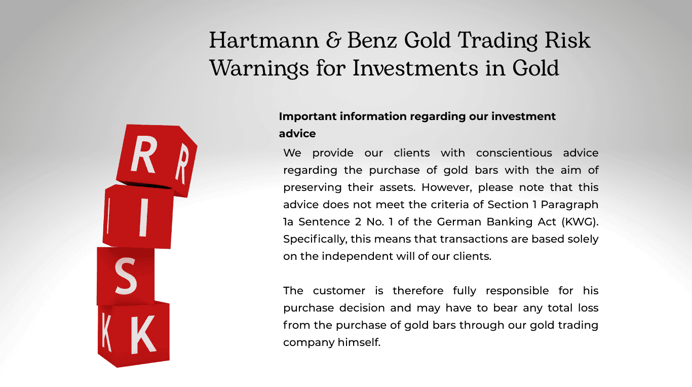 Risk Disclosures for Gold Investments