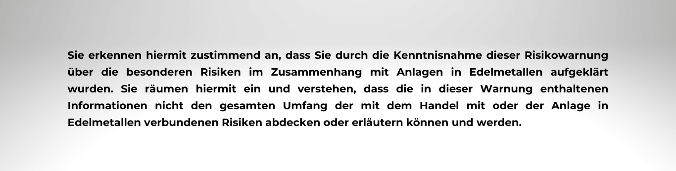 Kenntnisnahme der Risikowarnung