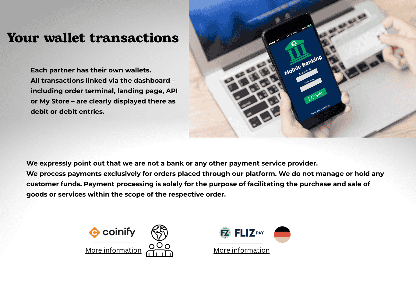 Wallet Transactions with Coinify and FLIZpay