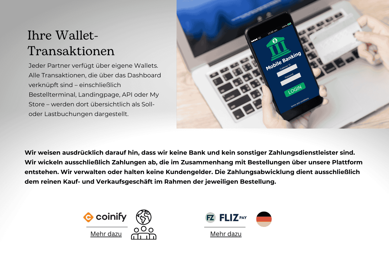 Wallet-Transaktionen mit Coinify und FLIZpay